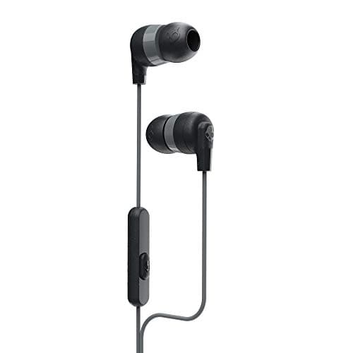 Image of Skullcandy Ink’d+ Wired Earbuds with 3.5mm Plug, Noise Isolating Fit, Built-In Microphone Call and Track Control, Ear Gel Sizes Included for Custom Fit, Convenient for Travel - Black