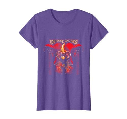 Image of You Shall Not Pass Fantasy Wizard Art- THE LORD OF THE RINGS T-Shirt