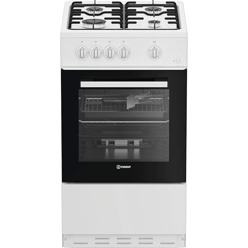 Image of Indesit I5G1KMW 50cm wide Single Oven Gas Cooker - White - A/A Rated