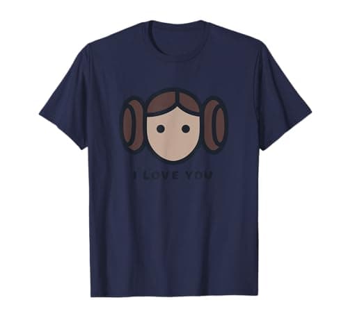 Image of Star Wars Cartoon Princess Leia I Love You T-Shirt