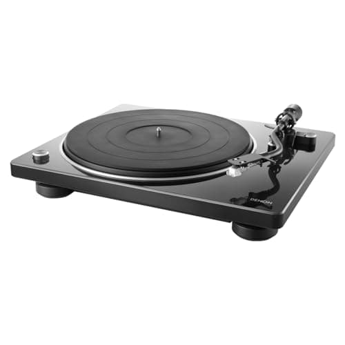 Image of Denon DP-400 Semi-Automatic Analog Turntable with Speed Auto Sensor | Specially Designed Curved Tonearm | Supports 33 1/3. 45, 78 RPM (Vintage) Speeds | Modern Looks, Superior Audio