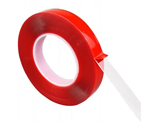 Image of 19mm Red Double Sided Adhesive Sticky Tape Easy Lift Super Strong EXTRA LONG 50m