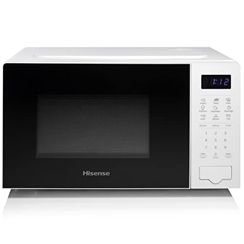 Image of Hisense 700 Watts 20 Litre White Digital Solo Microwave Oven H20MOWS4UK Automatic Defrost, 9 Auto Cook Menus, Clock & Timer, Easy Clean