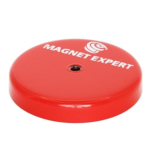Image of Ferrite Limpet Pot Magnet c/w M6 threaded hole for Semi-Permanent Applications - 66mm dia x 11mm thick - 25kg Pull