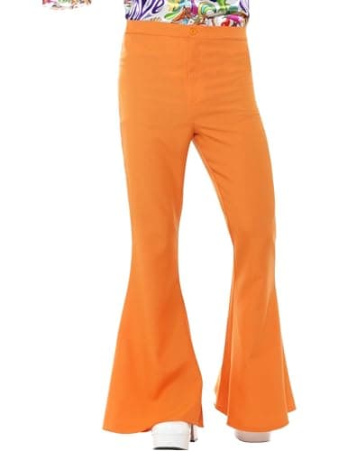 Image of Smiffys Flared Trousers, Men, Orange, Halloween and Carnival