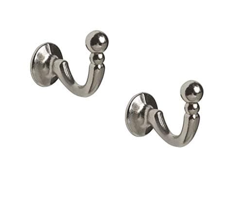 Image of Satin Silver Tieback Hooks. per pair