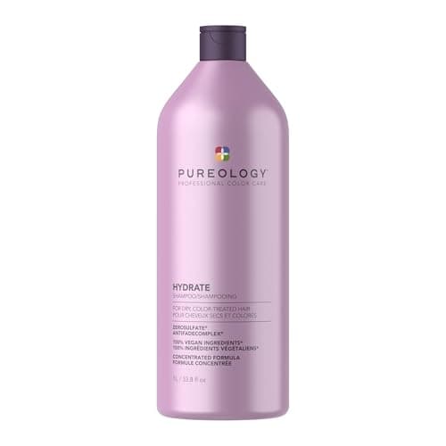 Image of Pureology Hydrate, Moisturising Shampoo, For Medium to Thick Dry, Colour Treated Hair, Vegan Formulas, Sulphate Free, 1000ml