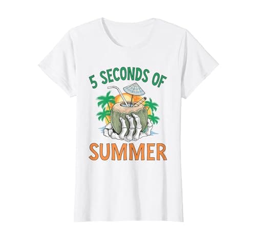 Image of 5 Seconds of Summer T-Shirt, Women, White, Large