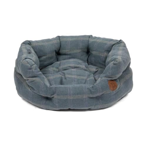 Image of Petface Heather Tweed Oval Dog Bed with Reversible Cushion, Machine Washable, Large (Pack of 1)