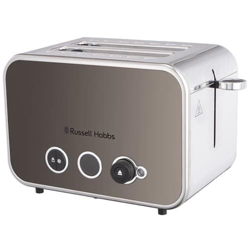Image of Russell Hobbs 2 Slice Distinctions Toaster (Countdown to ready, Extra wide & long slots, 6 Browning levels & Defrost/Reheat/Cancel, Lift & Look feature, 1600W, Stainless Steel & Titanium) 26432