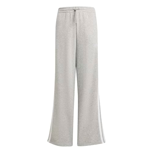 Image of adidas Girl's Essentials Pants, Medium Grey Heather/White, 13-14 Years