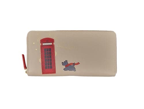 Image of RADLEY Christmas is Calling Zip Around Matinee Purse Wallet in Porcini Leather
