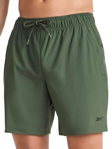 Image of Reebok Apparel Mens Pace Training 7” Short, Grit Green, Large