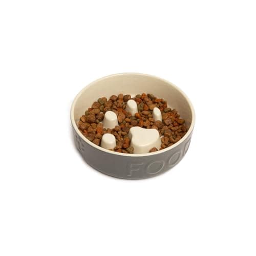 Image of Scruffs Icon Slow Feeder Pet Bowl 20cm Grey