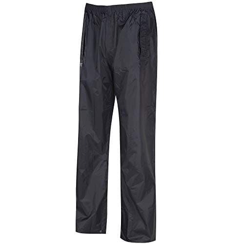 Image of Regatta Mens Stormbreak Waterproof Overtrousers Lightweight Breathable Rain Protection Black