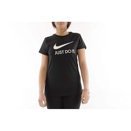 Image of NIKE Women's W Nsw Tee Jdi Slim T shirt, Black/(White), M UK