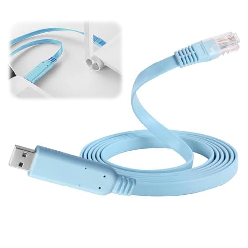 Image of 1.8M/6FT USB Console Cable USB to RJ45 Console Cable for Cisco with PL2303 Chip with RS232 devices for Routers Switches Windows Mac Linux Compatible with Cisco Huawei HP Networking Equipment Blue