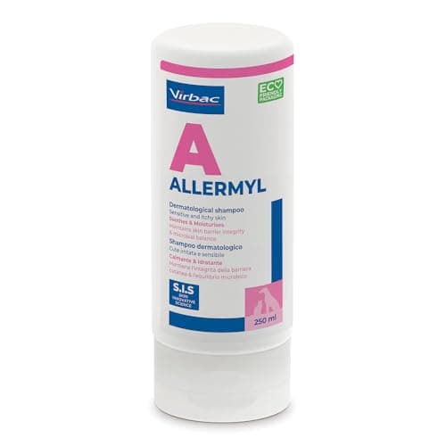 Image of Allermyl Shampoo for Cats & Dogs - Soothes & Moisturises | Contains Vitamin E & F | Helps Restore Skin's Natural Barrier | 250ml Bottle