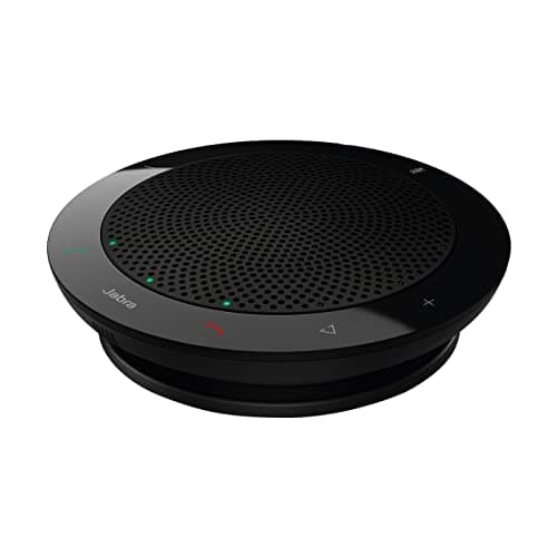 Image of Jabra Speak 410 Speaker Phone - Unified Communications Optimised Portable Conference Speaker with USB - Plug-And-Play Connectivity with Computers, Retail Pack, Black