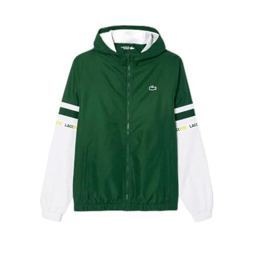 Image of Lacoste Mens Straps Track Jacket Green/White XL