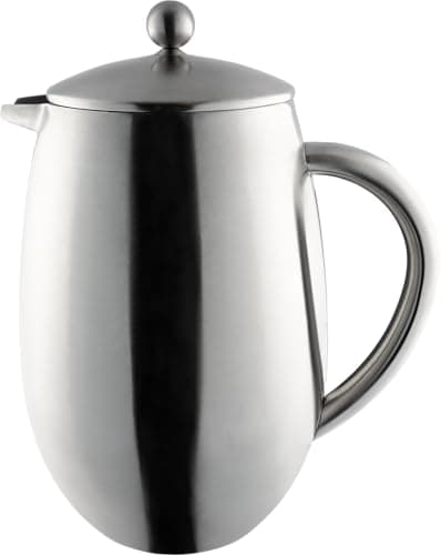 Image of Café Olé BFD Cafetière, 18/10 stainless steel double wall body and mesh filter, Satin finish, 800ml (6 espresso cups or 3 mugs)