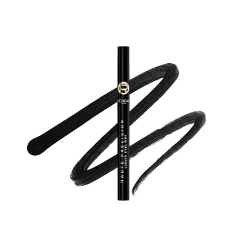 Image of L'Oréal Paris Haute Precision Felt-Tip Liquid Eyeliner, 001mm Cushioned Felt Tip, Intense Colour, Precise Lines, Waterproof & Transfer-Proof For 24H Wear, Noir Silk