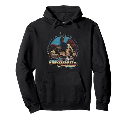 Image of Waylon Jennings - Official Merchandise - Cowboy Pullover Hoodie
