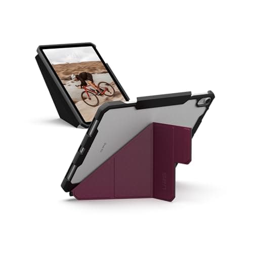 Image of URBAN ARMOR GEAR UAG Designed for iPad Air 11" Case M4/M3/M2 2024-2026 - Rugged Adjustable Multi-Angle Stand Auto Sleep/Wake Folio Cover Pencil Holder, Essential Armor Bordeaux