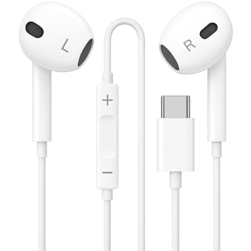 Image of KP TECHNOLOGY In-Ear Earphones For TCL Tab NxtPaper 11 Gen 2 / NxtPaper 14/14 Pro/NXTPAPER 11 / Tab 10 Gen 2 / Gen 3 / Tab 11 / Tab 8, Headphones with In-Line Remote (WHITE) (VDEAR-001)