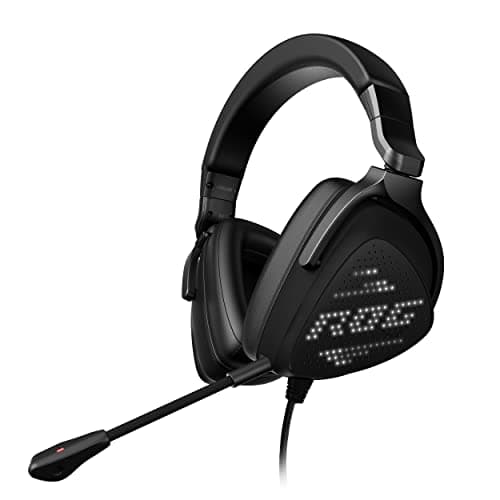 Image of ASUS ROG Delta S Animate Gaming Headset (AI Noise-Cancelling Mic, Hi-Res ESS 9281 Quad DAC, Mini-LED Lighting, Lightweight, MQA tech, USB-C, For PC, Mac, PS4, PS5, Switch, Mobile) Black