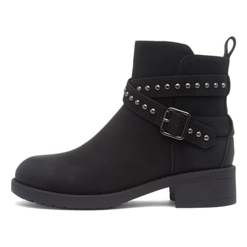 Image of Lilley Womens Black Ankle Zip Up Buckle Boot - Size 6 UK - Black