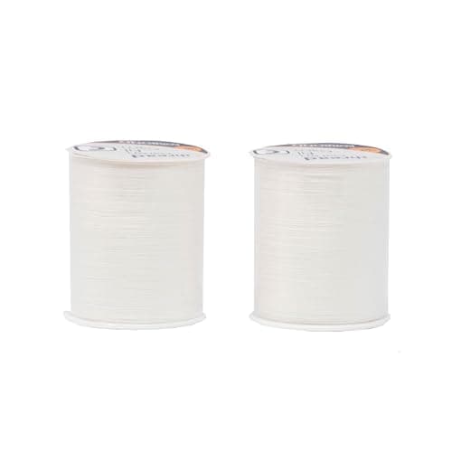 Image of Korbond 320m Sewing Thread – 2 x 160m Spools -White Polyester – Hand and Machine Sewing