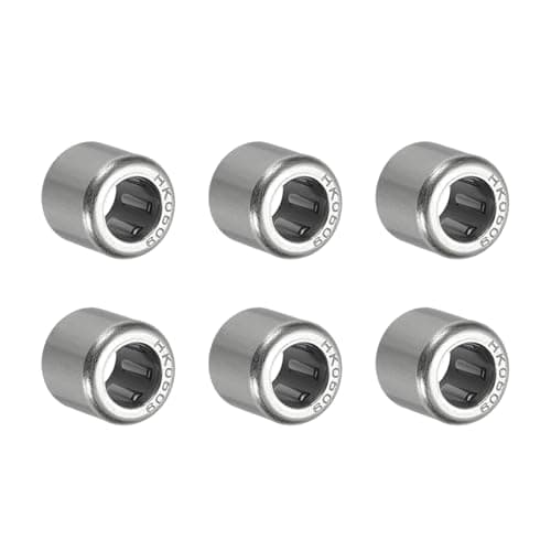 Image of PATIKIL 5 x 9 x 9 mm Needle Roller Bearings, 6PCS Steel Full Complement Drawn Cup Open Ends Bearing for Gearbox Use, Silver