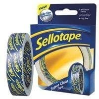 Image of Sellotape Super Clear 24mm x 50M 1443855 Pack of 6 Sellotape Super Clear Tape