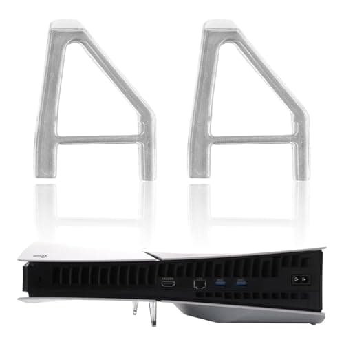 Image of 2 Pieces Stand for Ps5 Slim,Plastics Horizontal Bracket Fit Console,Vertical Holder Cooling Pro Edition Disc Playstation Accessories,for Compatible Digital Multiple Game Consoles,Convenient Use Stands