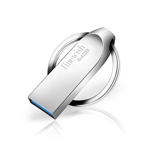Image of HAODIUSB88 USB Flash Drive 64gb 3.0, Metal Memory Stick 64 GB USB 3.0 Pen Drive Portable USB Stick 64gb With Key Ring for PC Laptop, Computers Tablet, Car Etc (Silver)