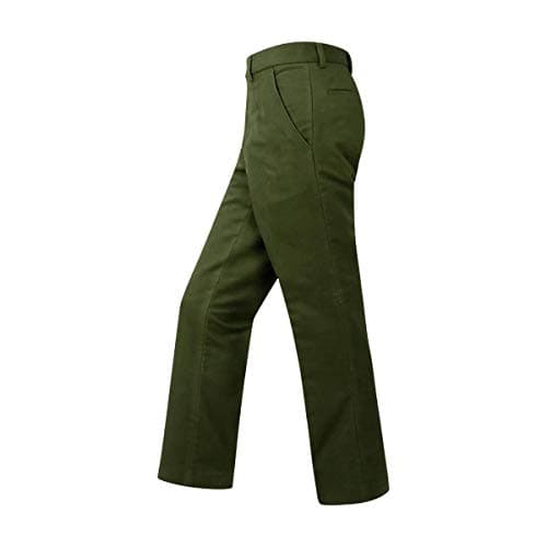 Image of Hoggs of Fife Monarch Moleskin Trouser Dark Olive 34" Short Green 34" Short