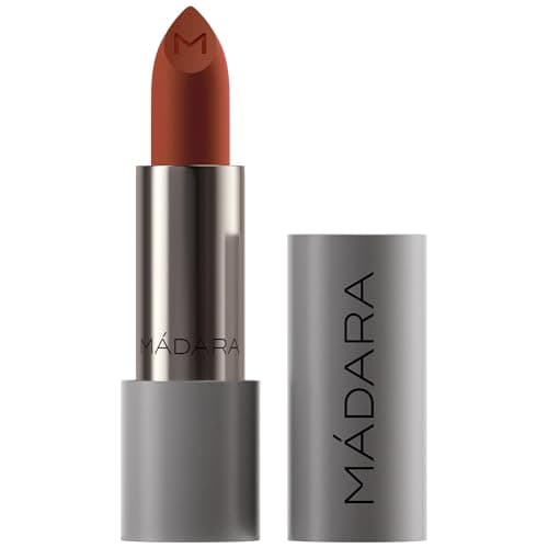 Image of MÁDARA Velvet Wear Lipsticks 3.8g (#33 Magma) - Vegan Natural Cosmetics with Shea Butter & Blueberry Seed Oil, Nourishing, Long-Lasting, Velvety Finish, Lip Care