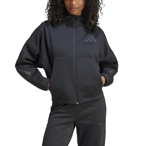 Image of adidas Women's Z.n.e. Full-Zip Hoodie Sweatshirt, Black, S