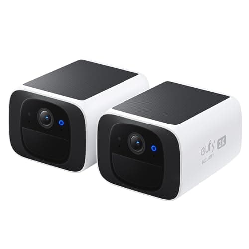 Image of eufy Security ANKER eufy SoloCam S220 2-Cam Pack, Solar Security Camera, Wireless Outdoor Camera, Continuous Power, 2K Resolution, 2.4 GHz Wi-Fi, No Monthly Fee, HomeBase 3 Compatible, Previously