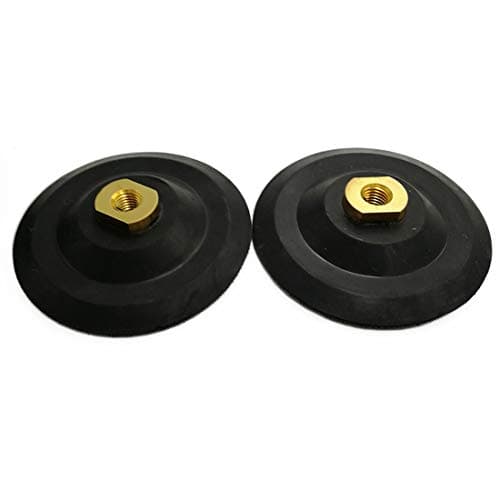 Image of SHDIATOOL Rubber Backer Pad 5 Inch Pack of 2 Hook and Loop Backing pad M14 Arbor