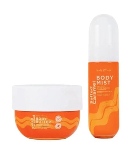 Image of Body Storiēs Salted Caramel Body Butter & Body Mist - Dermatologically Tested & Vegan | 200mL+100mL [BUNDLE]