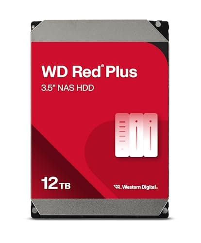 Image of WD Red Plus 12TB NAS 3.5" Internal Hard Drive - 7200 RPM, SATA 6Gb/s, CMR, 256MB Cache
