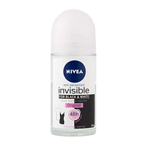 Image of 'Nivea Women's Deodorant Roll-On Invisible for Black & White Original Anti Perspirant – Pack of 6 x 50 ml