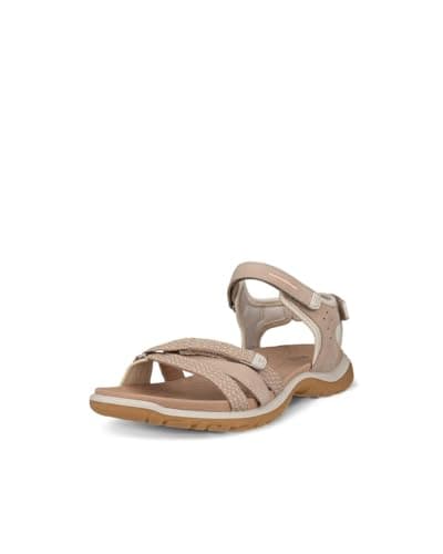 Image of ECCO Womens Offroad Roam Leather Textile Nude Limestone Sandals 4.5 UK