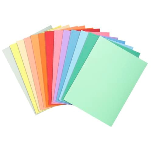 Image of Exacompta - Ref 330000E - Super Pastel Square Cut Folders - 24 x 32cm in Size, Suitable for Storing & Holding A4 Documents, 210gsm Card - Assorted Colours (Pack of 100)