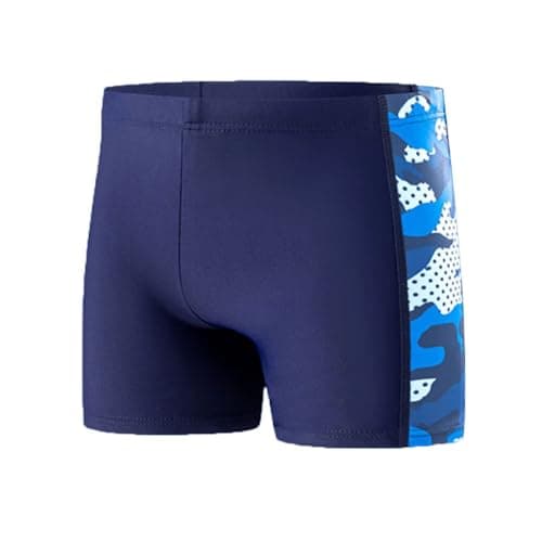 Image of InfiniZer Boys Swimming Shorts, Quick-Dry Stretch Fabric with UPF 50+ Sun Protection, Swim Trunks for Kids Ages 3-14 Years (UK, Age, 3 Years, 4 Years, Regular, Blue)