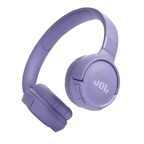 Image of JBL Tune 520 BT Wireless On-Ear Headphones with JBL Pure Bass Sound, Bluetooth 5.3, Hands-Free Calls and 57-Hour Battery Life, Purple