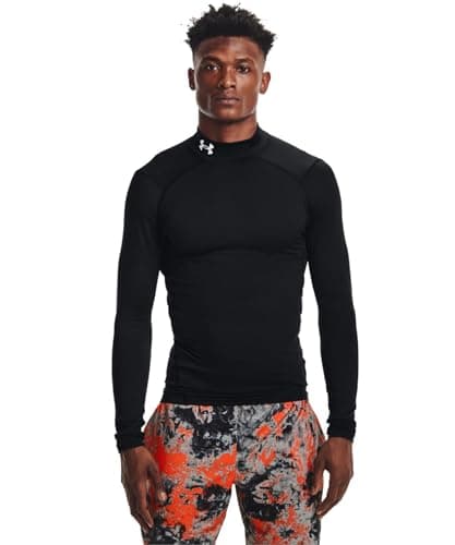 Image of Under Armour Men's UA CG Armour Comp Mock, Men's Base Layer with a Polo Neck, Thermal Long Sleeve Top for Winter Running and Skiing with Anti-Odour Technology