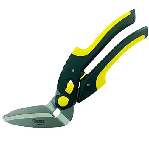 Image of 1 x SabreCut SCMPS01 Multi-Purpose Professional Heavy Duty Spring Loaded Stainless Steel 250mm/10 Blade Shears Industrial Scissors with Soft Grip Handles for Soft Metals, Carpets, Leather & Fabrics